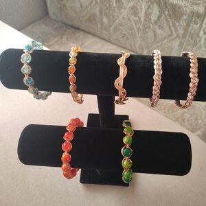 Handcrafted Green Bead Wire-Wrapped Bracelet